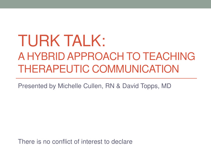 turk talk