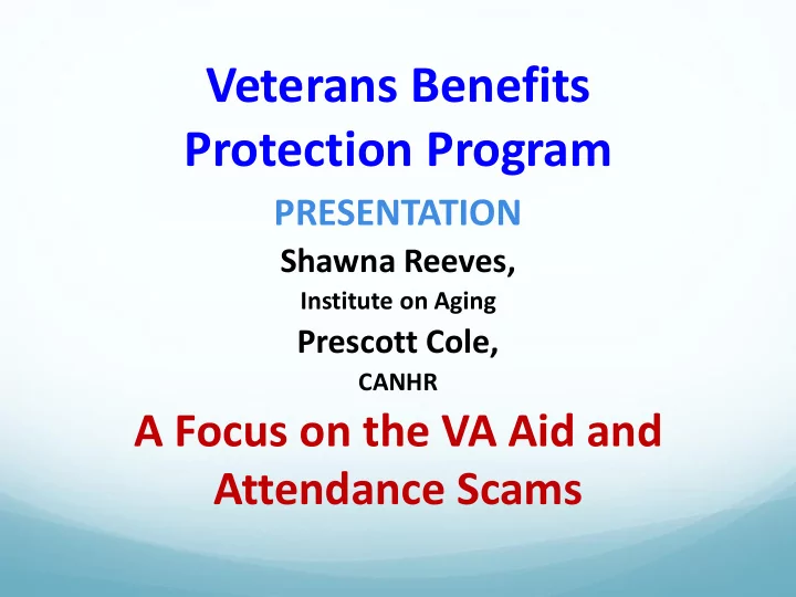 veterans benefits
