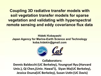 Coupling 3D radiative transfer models with  soil vegetation transfer models for sparse  vegetation