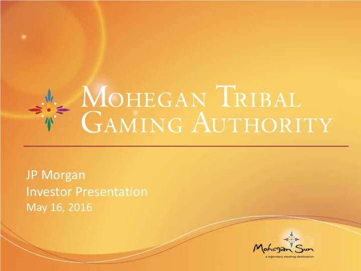 jp morgan investor presentation
