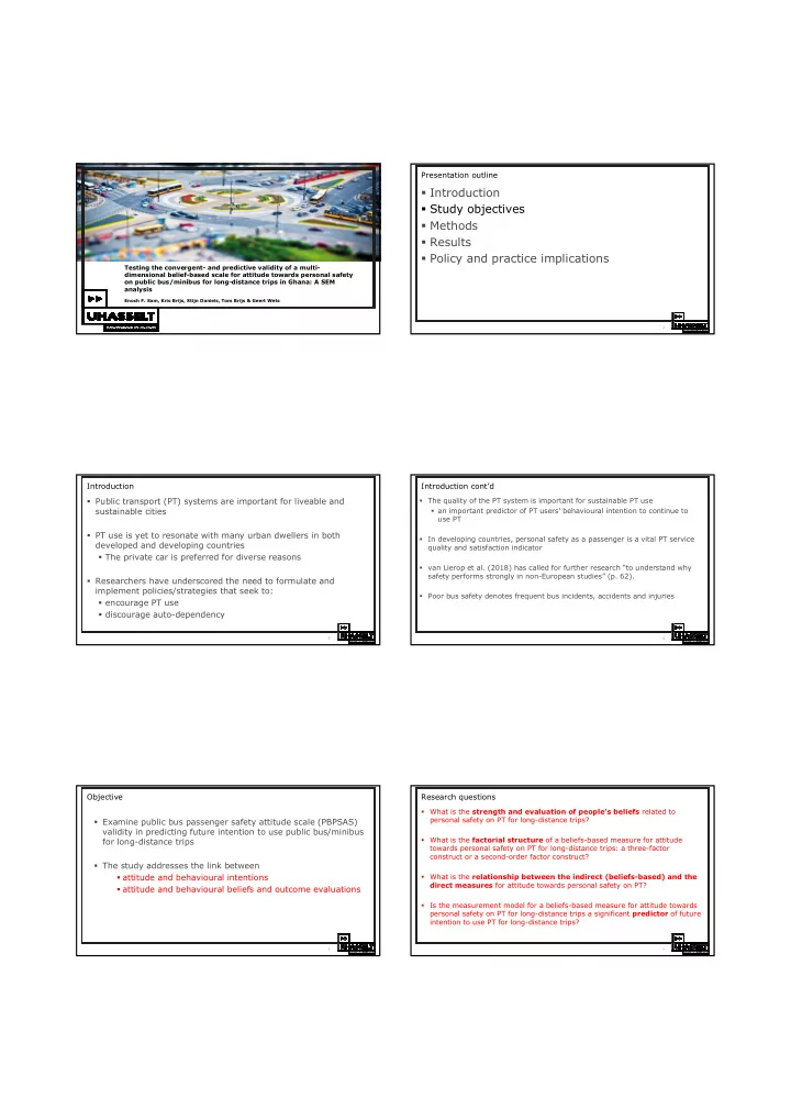 introduction study objectives methods results policy and