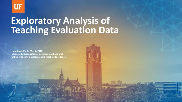 exploratory analysis of