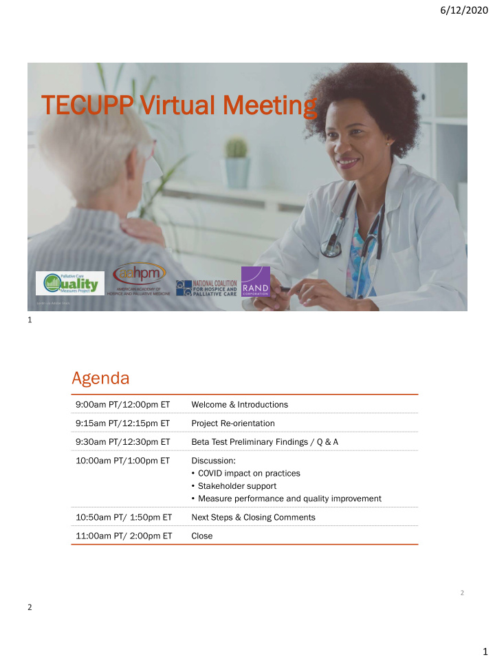 te tecup upp p vi virtual ual meeting eeting