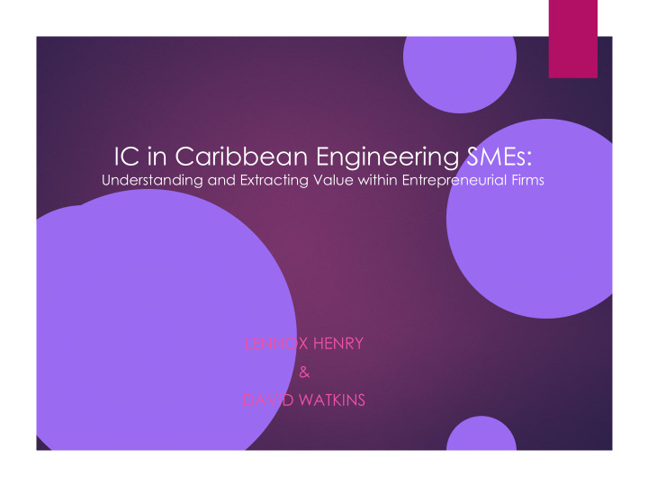 ic in caribbean engineering smes
