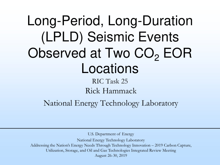 long period long duration lpld seismic events observed at