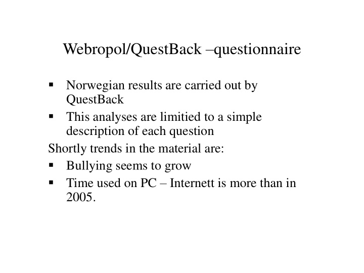 webropol questback questionnaire