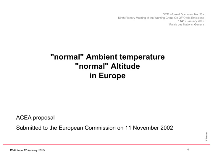 normal ambient temperature normal altitude in europe