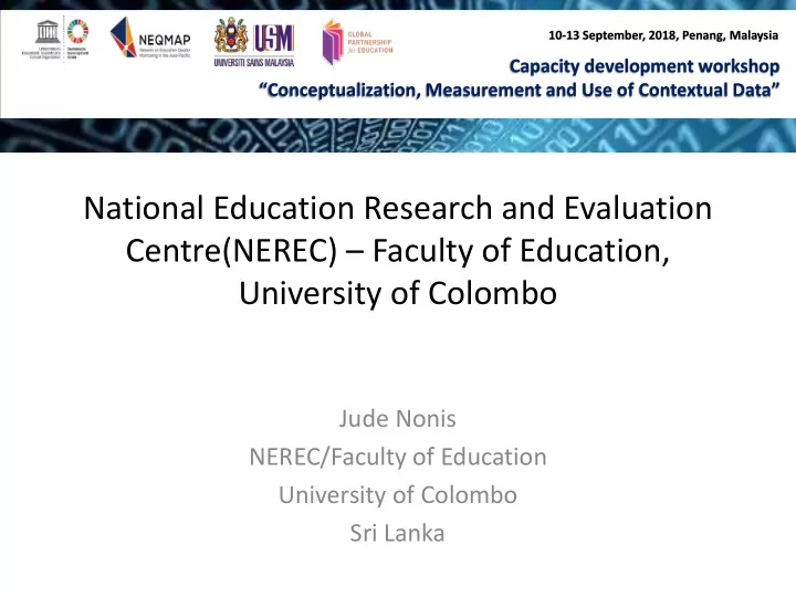 national education research and evaluation centre nerec