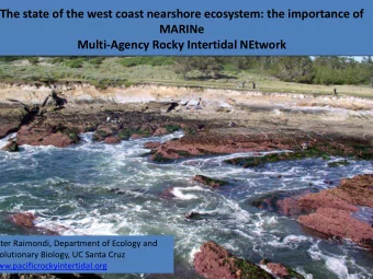 ter Raimondi, Department of Ecology and  olutionary Biology, UC Santa Cruz