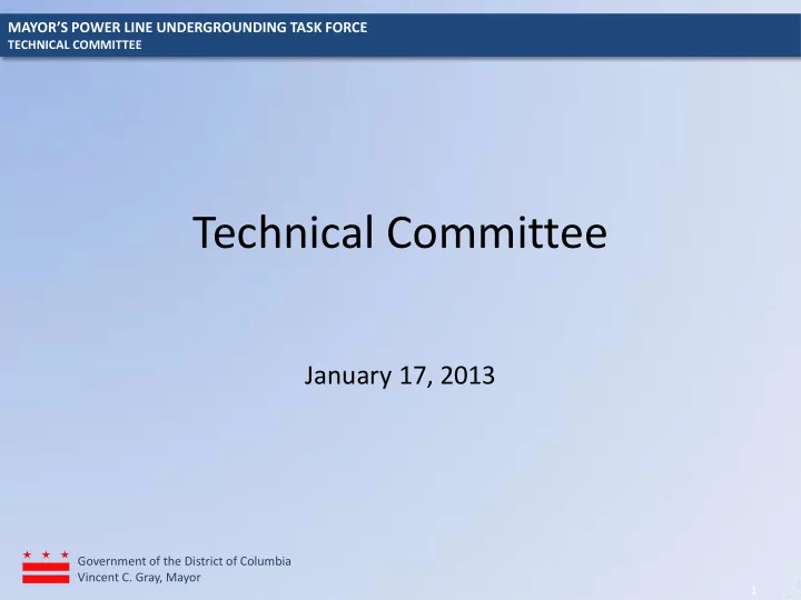 january 17 2013 government of the district of columbia