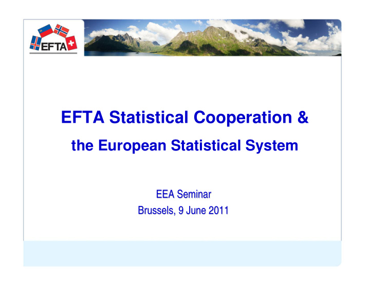 efta statistical cooperation