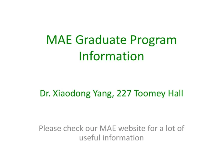 information