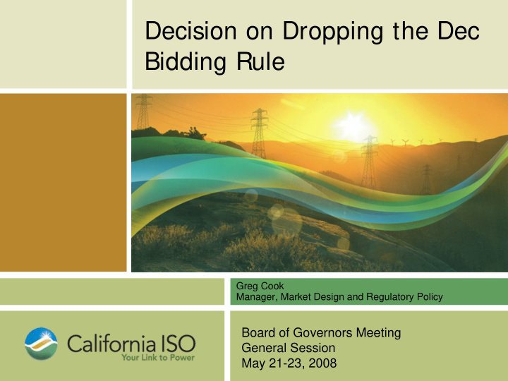 decision on dropping the dec bidding rule