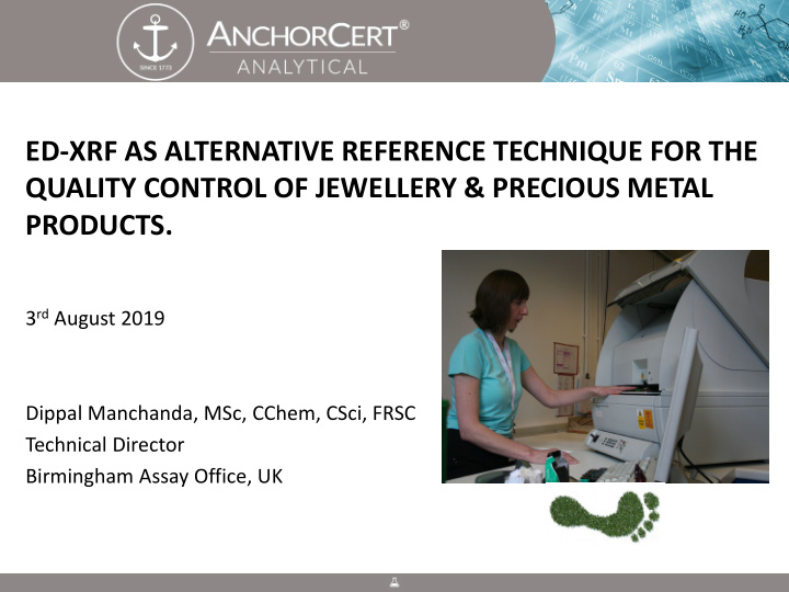 ed xrf as alternative reference technique for the quality