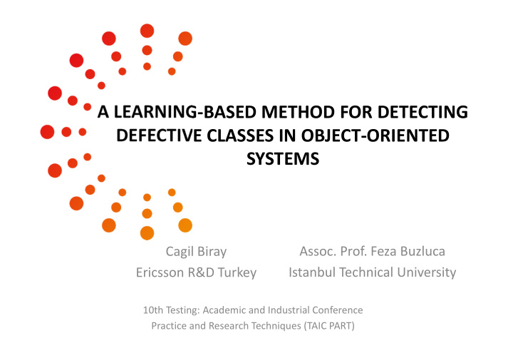 a learning based method for detecting defective classes