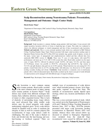 S  calp laceration is most common among  multiple ways of reconstruction of scalp defects  neuro