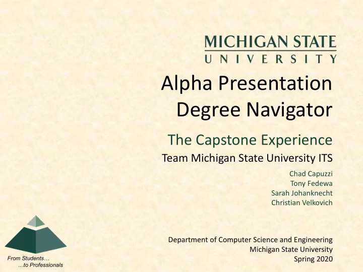 alpha presentation