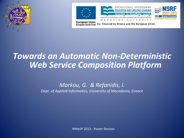 towards an automatic non deterministic web service