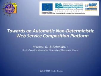 Towards an Automatic Non-Deterministic  Web Service Composition Platform  Markou, G.  &amp;