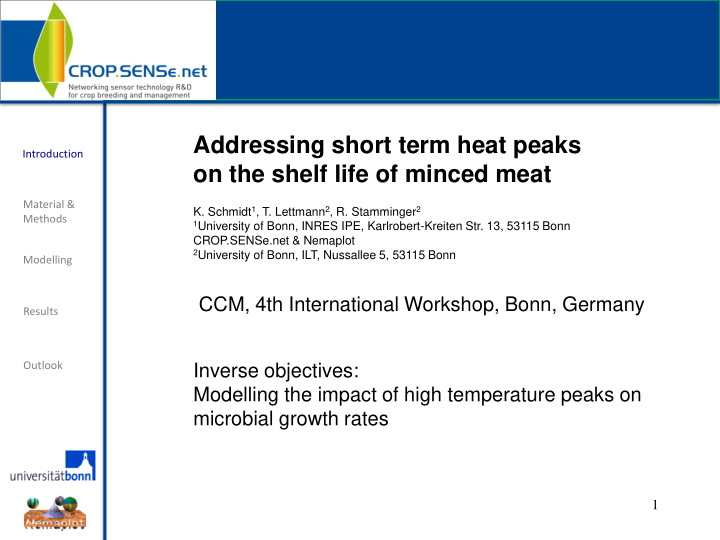 addressing short term heat peaks