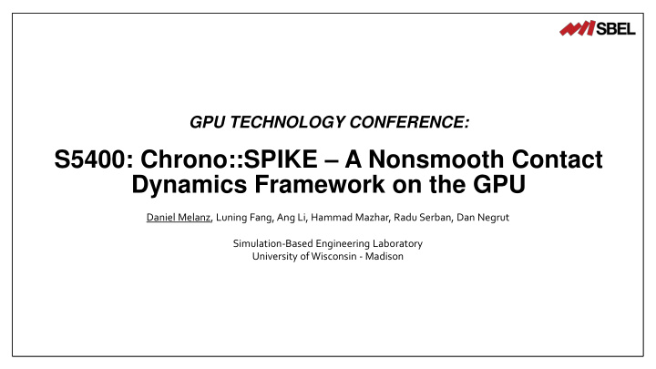 dynamics framework on the gpu