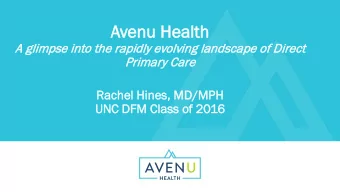 Avenu  nu Health  th  A gli  limps  pse i  into t  the rapi  pidly e  evol  olving la  landscape