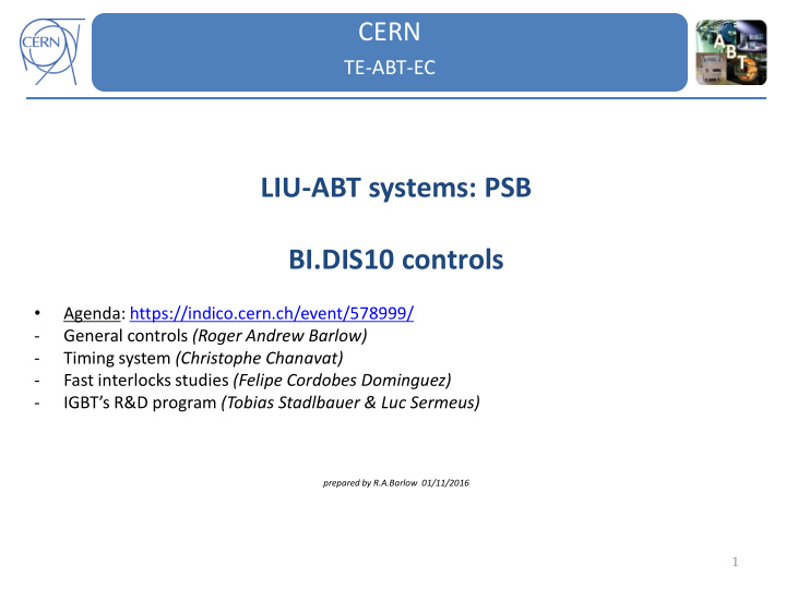 liu abt systems psb bi dis10 controls