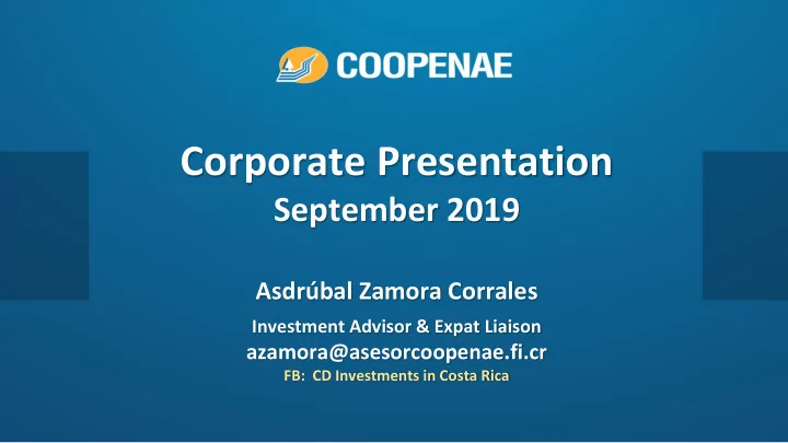 corporate presentation