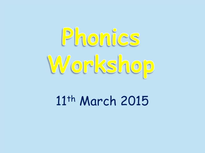 11 th march 2015