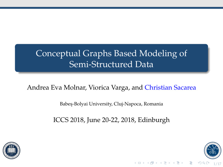 conceptual graphs based modeling of semi structured data