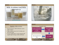 milk avoidance and milk