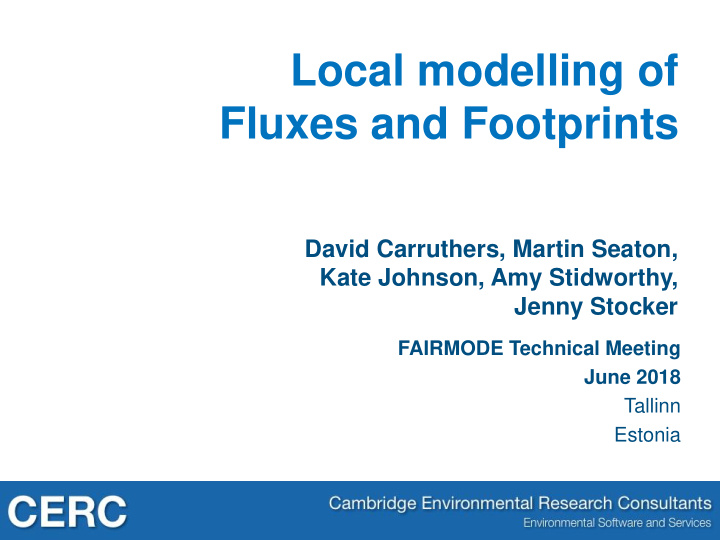 fluxes and footprints