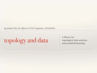 topology and data topological data analysis   and manifold learning  what is  dimensionality