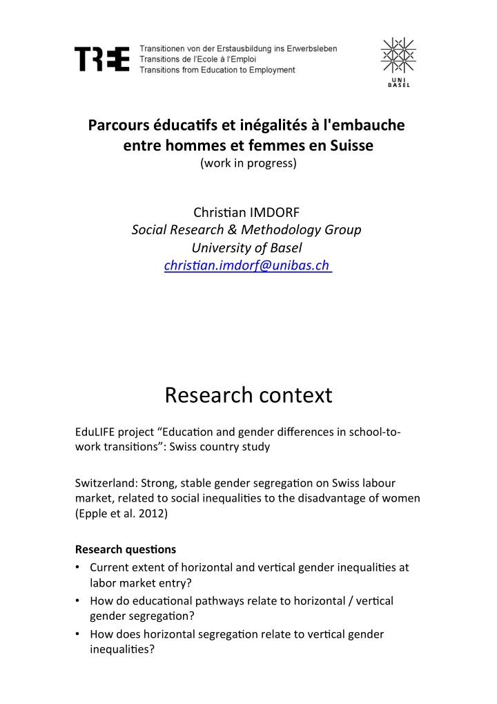 research context