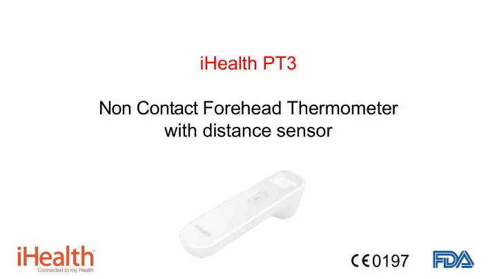 ihealth pt3 non contact forehead thermometer with
