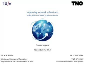Improving network robustness  using distance-based graph measures  Sander Jurgens  November 10,