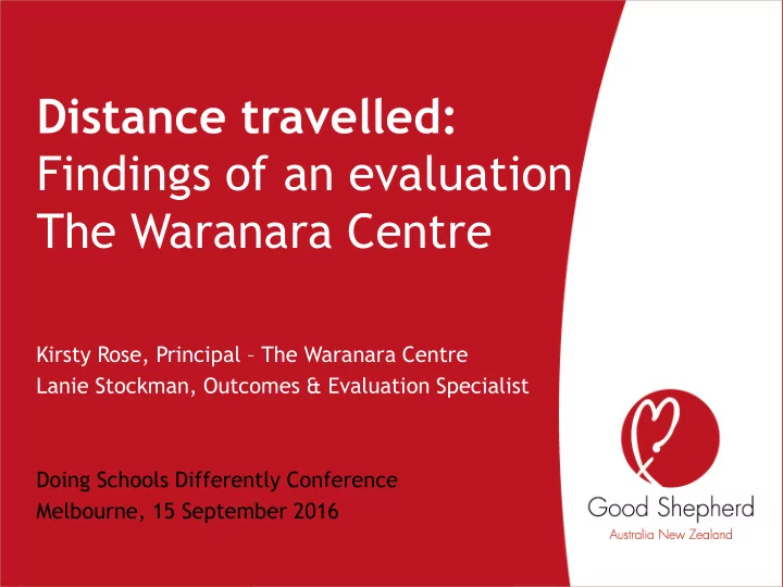 findings of an evaluation of