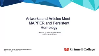 Artworks and Articles Meet  Artworks and Articles Meet  MAPPER and Persistent  MAPPER and