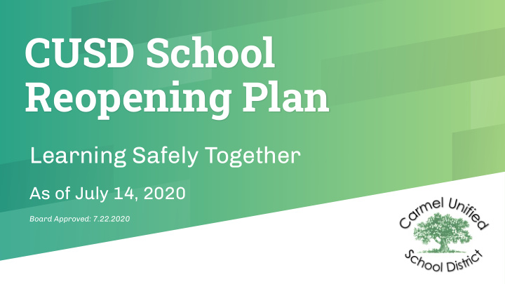 cusd school reopening plan