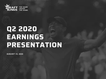 EARNINGS  PRESENTATION  AUGUST 14, 2020  LEGAL DISCLAIM ER  Forward-Looking Statements and Non-GAAP