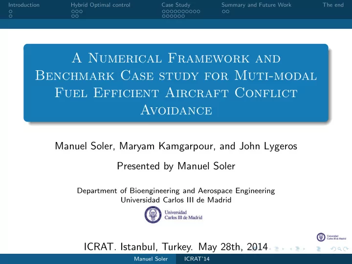 a numerical framework and benchmark case study for muti