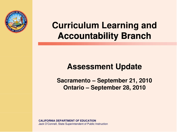 curriculum learning and accountability branch