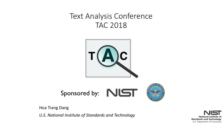 text analysis conference tac 2018