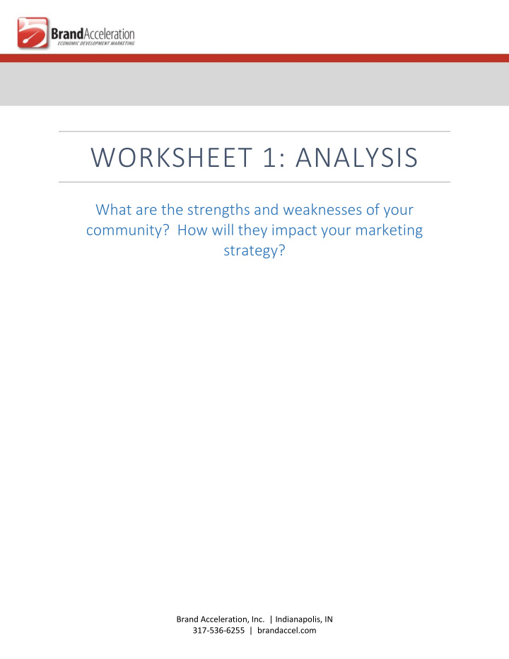 worksheet 1 analysis
