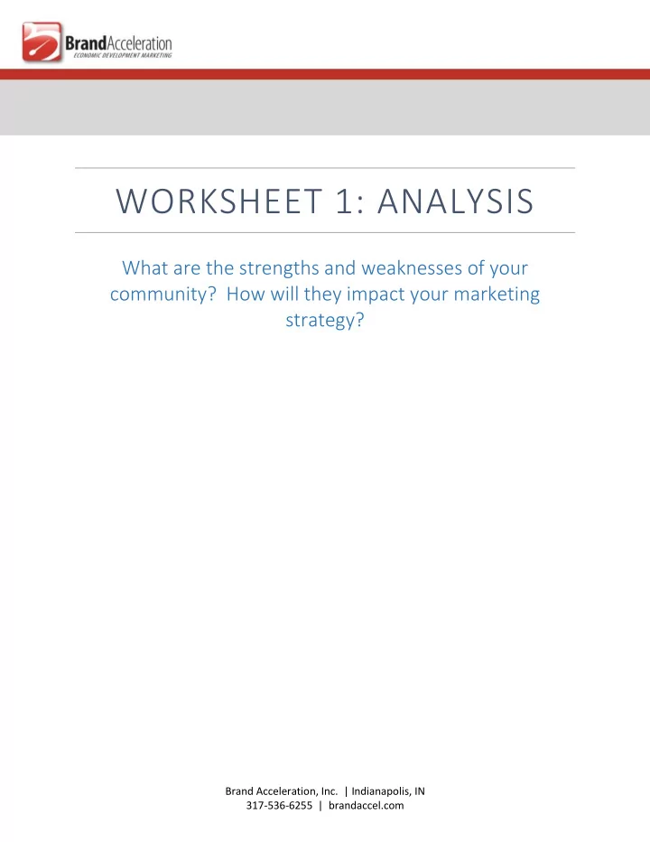 worksheet 1 analysis