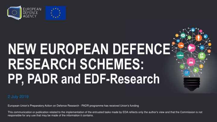new european defence research schemes