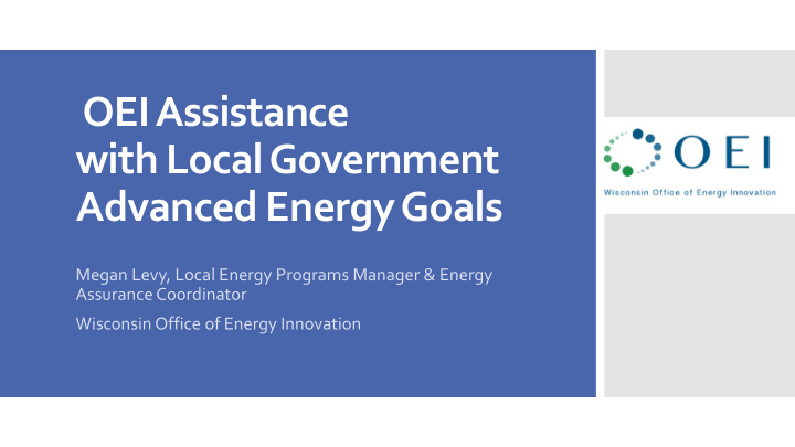 oei assistance with local government