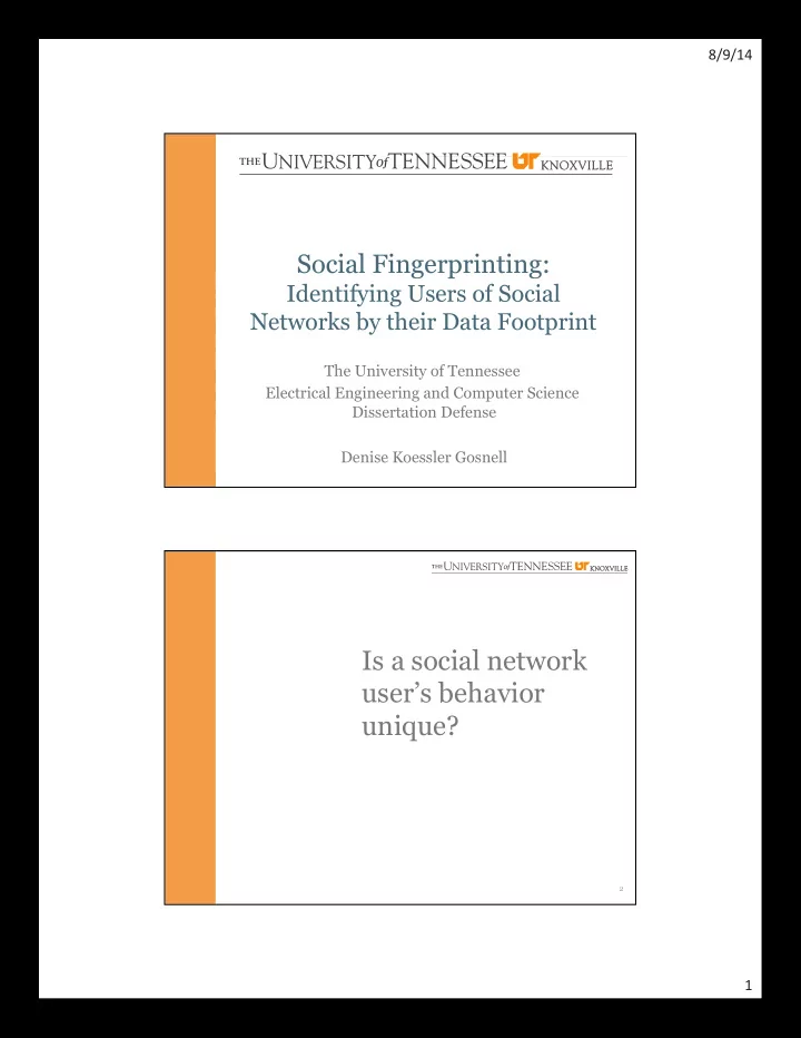 is a social network user s behavior unique