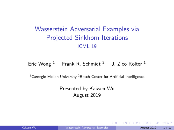 wasserstein adversarial examples via projected sinkhorn