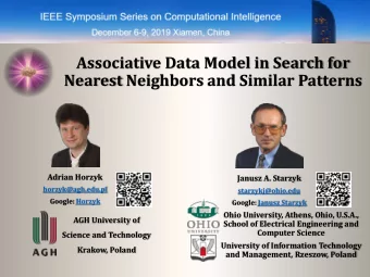 Nearest Neighbors and Similar Patterns  Adrian Horzyk  Janusz A. Starzyk  horzyk@agh.edu.pl